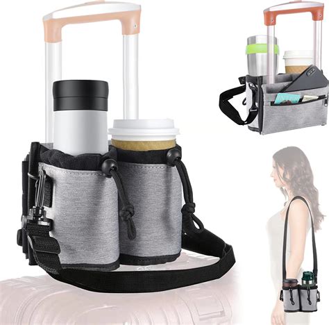 Amazon Luggage Cup Holder Bag With Shoulder Strap Free Hand Drink