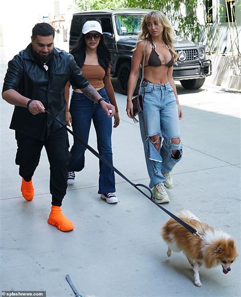 Georgia Harrison Parades Her Toned Abs In A Skimpy Bikini And Baggy Jeans While With Friends In