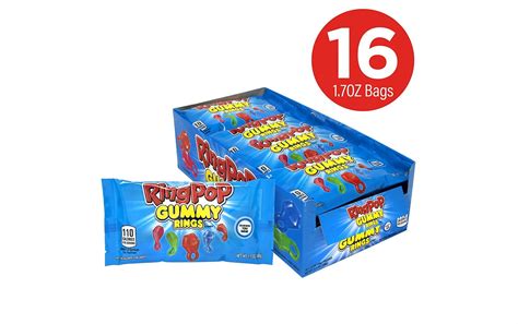 Ring Pop Gummies Rings Candy Assorted Flavors Gummy Variety 16 Count