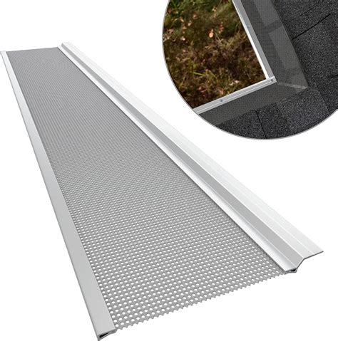 Flamorrow Stainless Steel Gutter Guard 48ft Gutter Cover Micro Mesh Leaf Gutter Guards Fits