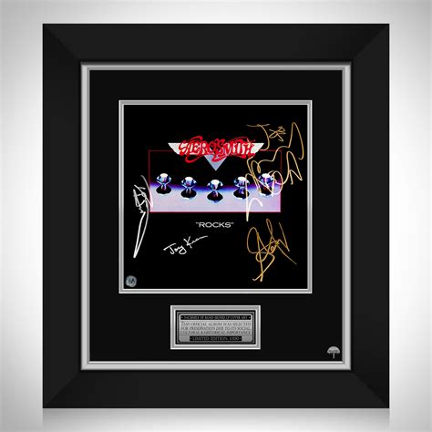 Aerosmith Rocks Lp Cover Limited Signature Edition Custom Frame Rare T