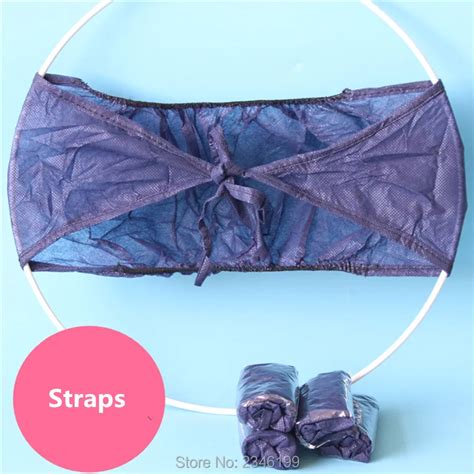 50pcspack High Quality Deep Blue Disposable Bra With Straps Sterilized For Beautyspasauna