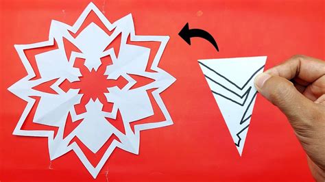 Paper Cutting Design ️ How To Make A Snowflake Out Of Paper 🎄 Easy Paper Crafts