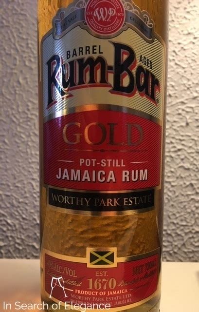 RUM-BAR BARREL-AGED GOLD POT-STILL JAMAICAN RUM - Worthy Park Estate Ltd