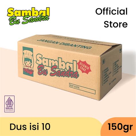 Jual Sambal Bu Sandra Dus Isi 10 Pcs Shopee Indonesia