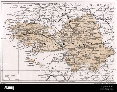 Map of County Galway (1913 Stock Photo - Alamy