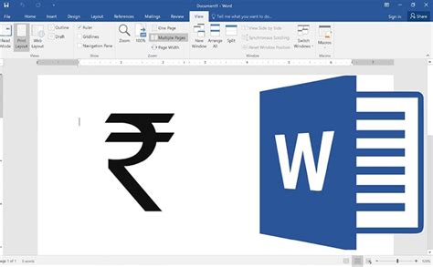 How to type Indian Rupee ₹ symbol in (MS) Microsoft Word