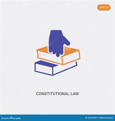 2 Color Constitutional Law Concept Vector Icon Isolated Two Color