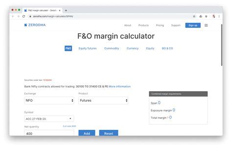 Margin Calculator Zerodha Calculate Marginal