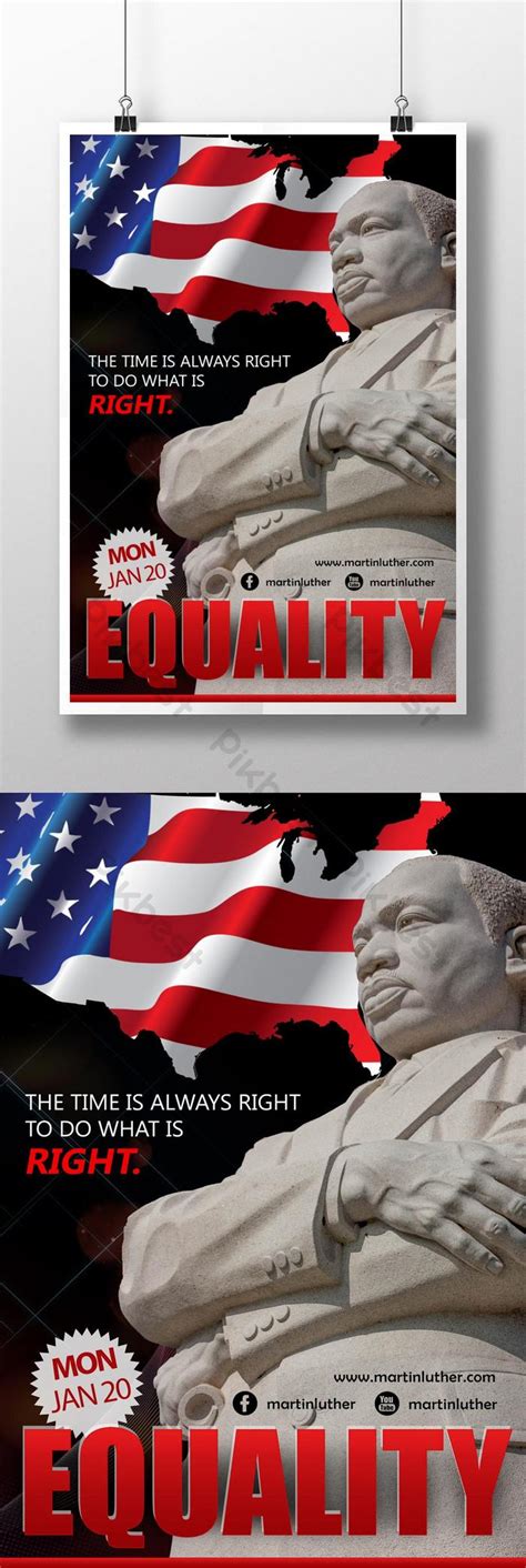 Martin Luther King Equality Poster Design PSD Template | PSD Free ...