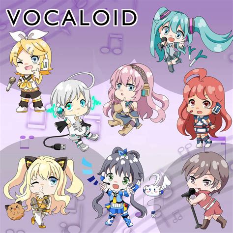 Vocaloid Hatsune Miku Pack 002 Chibis By Hartart2020 On Deviantart