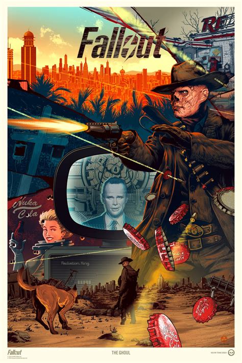 Fallout Lucy Maclean Ghoul Maximus Lithograph Poster Triptych Ign Store