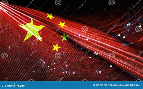 Flag of China stock illustration. Illustration of wave - 299939708