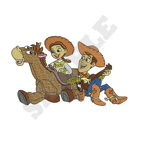 Woody Jessie and Bullseye Machine Embroidery Design | Etsy