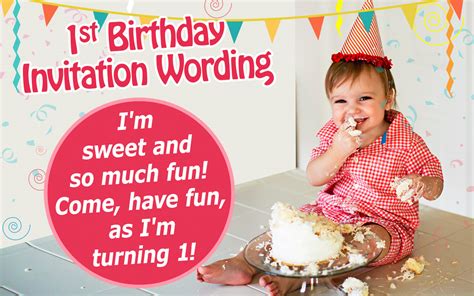 16 Great Examples Of 1st Birthday Invitation Wordings