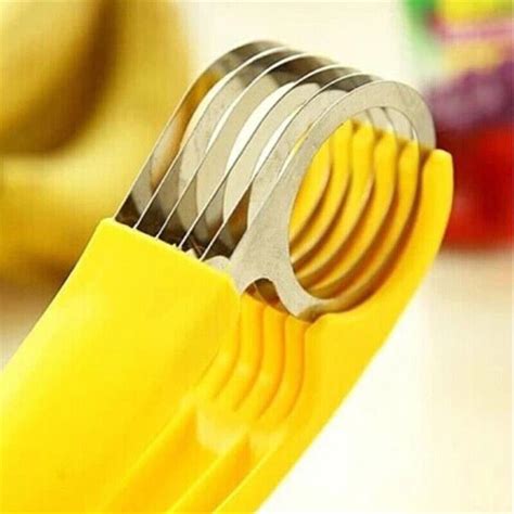 Stainless Steel Banana Cutter Fruit Vegetable Sausage Slicer Salad