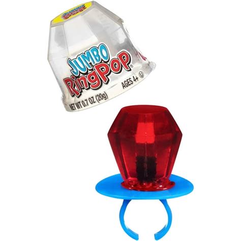 Jumbo Ring Pop Individually Wrapped Lollipops Assorted Flavors 7oz