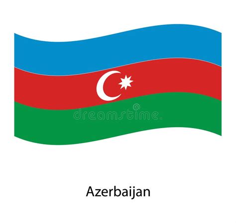 Flag Of Azerbaijan Realistic Waving Flag Of Republic Of Azerbaijan Stock Vector Illustration