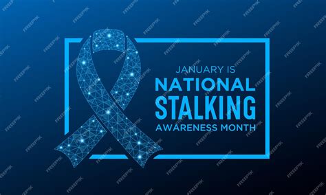 Premium Vector National Stalking Awareness Month Is Observed Every