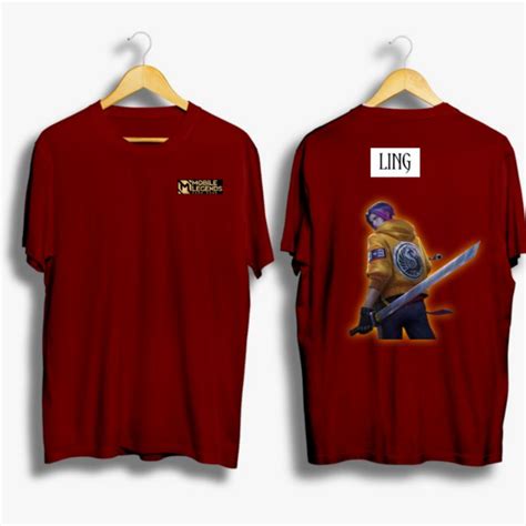 Jual Kaos Ling Mobile Legend Kaos Ling Ml Keren Bisa Custom Kata Kata