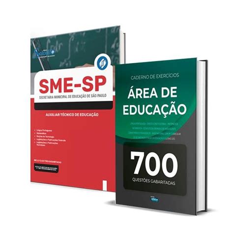 KIT SME SP Apostila Auxiliar Técnico de Educação 700 Questões