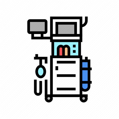 Anesthesia Machine Anesthesiologist Tool Syringe Heart Icon