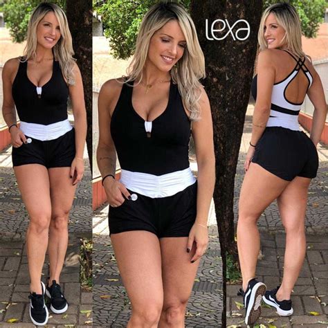 Body Garota Preto Detalhe Branco Na Lexafitwear