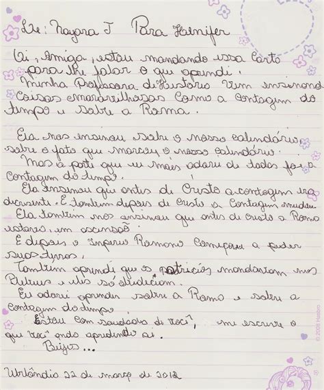 Carta Para Colega De Escola - ZULEDU