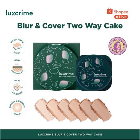 Jual Luxcrime Blur And Cover Two Way Cake Butter Cream Blur Bedak