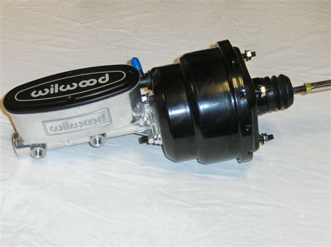 Black Street Rod Dual Power Brake Booster Polished Wilwood Master