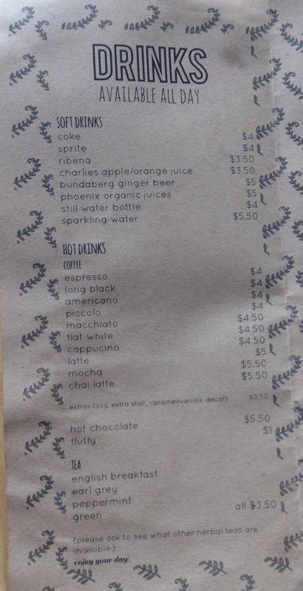 Menu at Pio Pio Cafe, Milford Sound