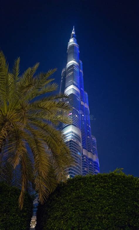 Dubai, UAE - 03/31/2020 : Burj Khalifa at Night: in Downtown Skyline ...