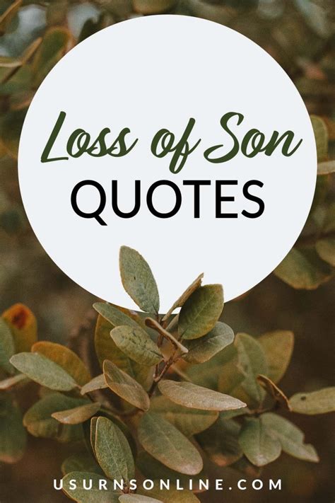 101 Loss Of Son Quotes For Sympathy And Healing Us Urns Online