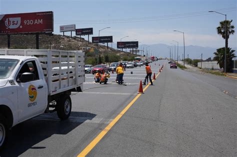 Instalan Reductores Viales En El Bulevar Miguel Ramos Arizpe