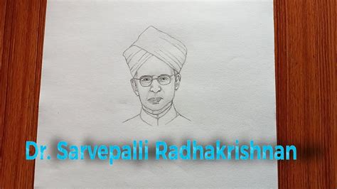 Dr Sarvepalli Radhakrishnan Drawing Easy Sarvepalli Radhakrishnan Easy Drawing Youtube