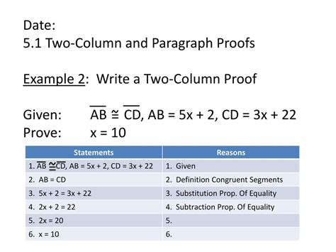 Substitution Property Of Equality