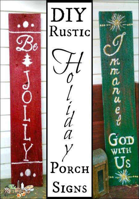 Rustic DIY Holiday Porch Signs • Homestead Lady