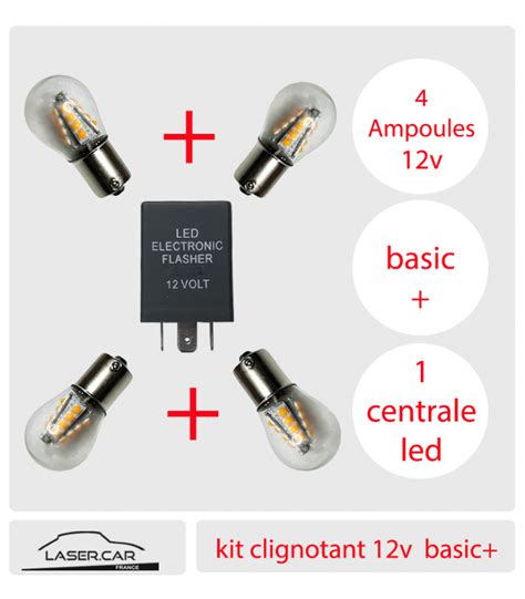 Kit Clignotant Led 6 à 12v composé de 4x 1156 ba15s 1 centrale 6v à 12v