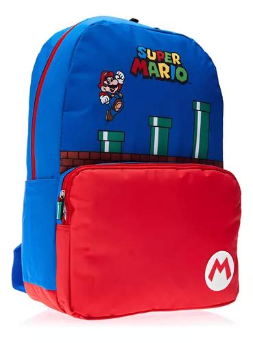 Mochila De Costas Super Mario Azul Luxcel