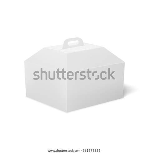 Large Cardboard Box Food Take Away Stock Vector Royalty Free