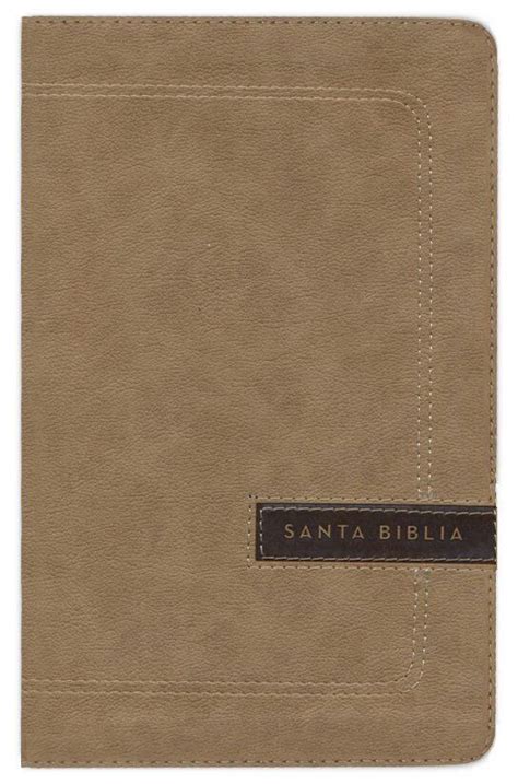 Biblia Letra Grande NBLA Tamaño Manual i piel Beige Nueva Biblia de