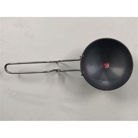 Black And Silver Size Diameter Cm Cast Iron Tadka Pan Round Head