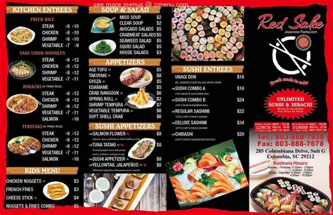 Online Menu of Red Sake Restaurant, Columbia, South Carolina, 29212 - Zmenu