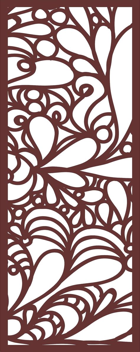 Window Jali Floral Seamless Design For Laser Cut Free Vector File Free