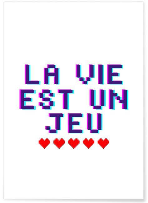 Affiche La vie est un jeu décoration murale LAfficherie