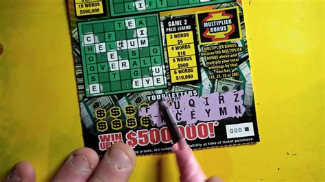 20x Crossword Scratch Off Ticket 000 YouTube