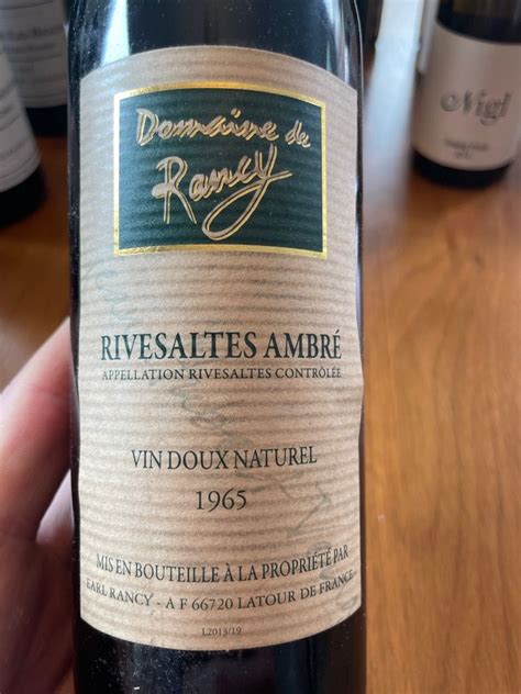 Domaine De Rancy Rivesaltes Ambr France Languedoc Roussillon