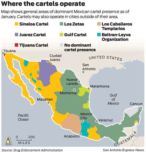 Mexico Cartel Map