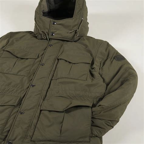 Woolrich Mens Aleutian Field Parka Jacket Coat Dark Green