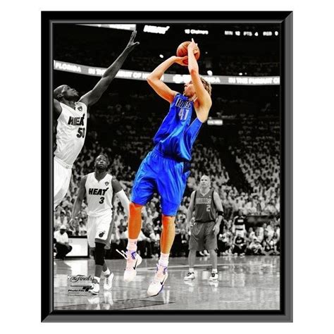 NBA Dirk Nowitzki Game 1 Of The 2011 NBA Finals Spotlight Action Framed